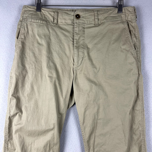 Buck Mason Officer Pant Mens 32x28 Tan Beige Chino Straight Fit Casual Preppy - Picture 2 of 14